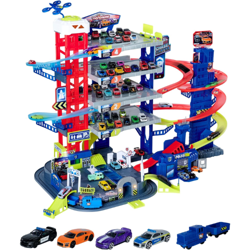 Majorette Super City Garage con Luci, Suoni e Auto