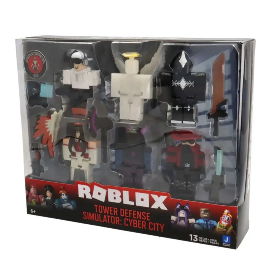 Roblox Tower Defense Cyber City – Set 6 Personaggi | 26cm x 6cm x 21cm