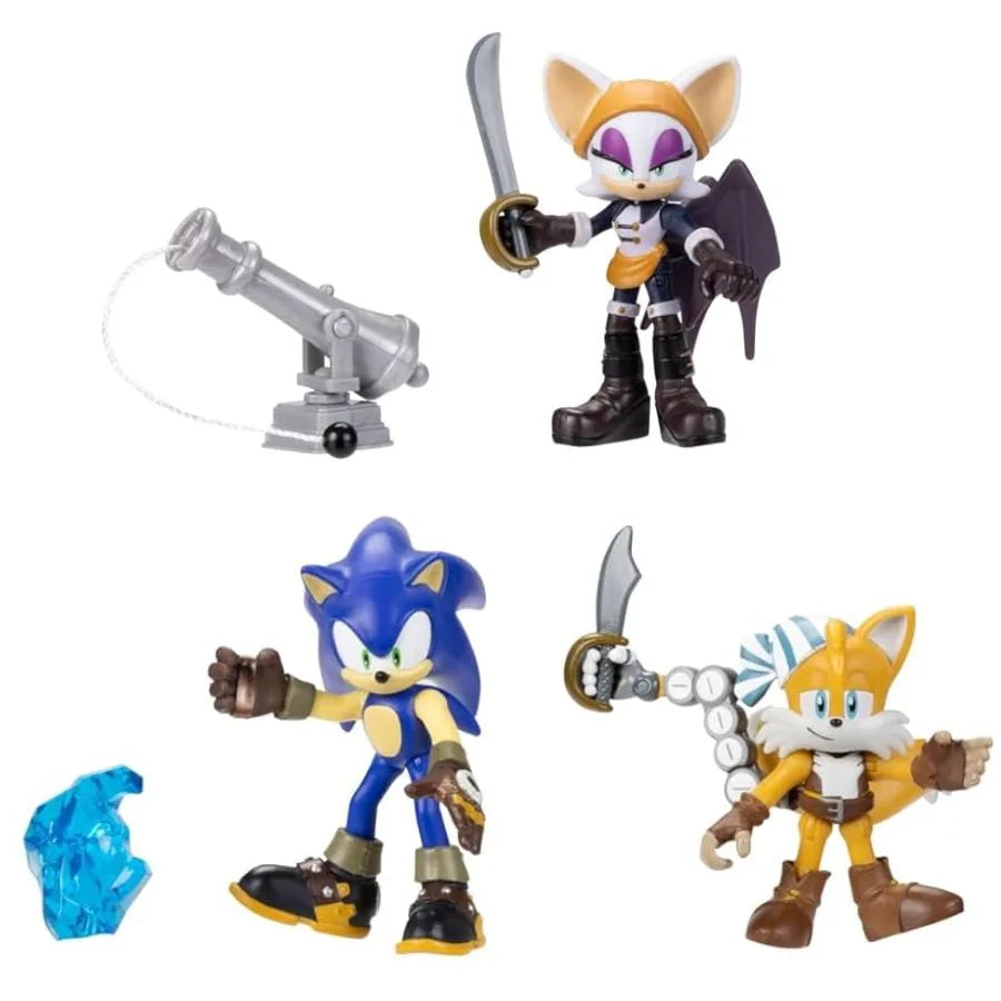 Set Sonic Prime Figure Articolate – Confezione da 3 | 6,3 cm