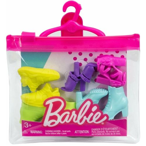 Barbie Confezione Di Scarpe, Multicolore e Moderna – 5 Paia per Creare Stili Unici (Mattel HBV30)