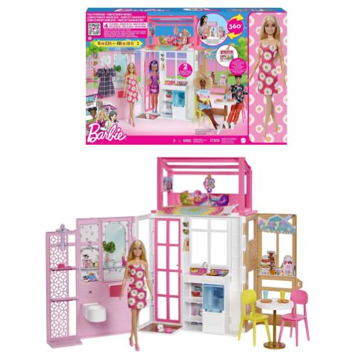Casa Barbie Arredata con Cucina, Accessori e Animali