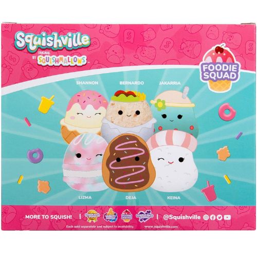 Squishmallows Varsity Squad – Set 6 Mini Peluche da Collezione