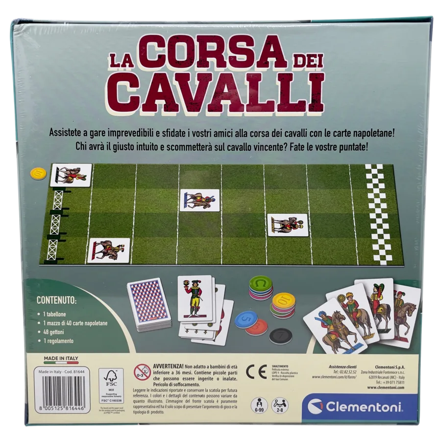 La Corsa dei Cavalli – Gioco da Tavolo - Clementoni | 30cm x 30cm x 6cm