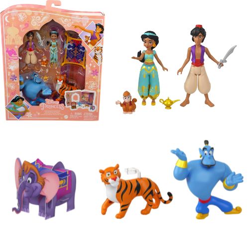 Mattel Bambole Jasmine Disney | Set Storia con 6 Personaggi