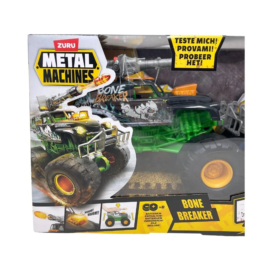 Monster Truck Wars Battle Pack – Bone Breaker Vs T-Rex - Zuru Metal Machines | 45cm x 17cm x 21cm
