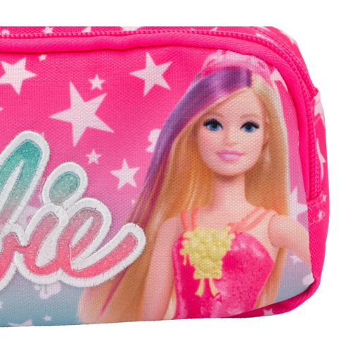 Astuccio Porta Penne Barbie Mattel: Maxi Bustina 2 Zip per Scuola