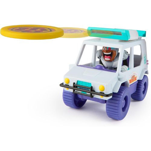 Teen Titans Go! T-Car Pizza Launcher Cyborg – Giocattolo Interattivo per Bambini