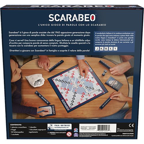 Scarabeo Classico – Edizione 2023 - Editrice Giochi | 26,67 cm x 6,35 cm x 26,67 cm