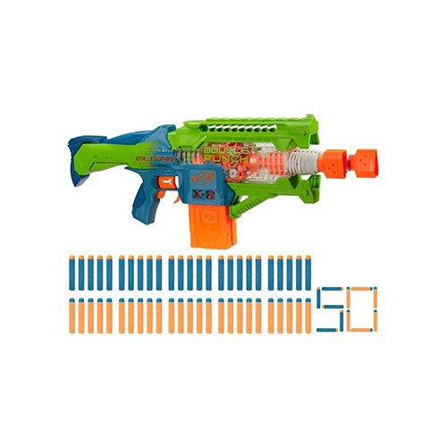Nerf Elite 2.0 Double Punch – Blaster Motorizzato - Hasbro | 66cm x 8cm x 26cm