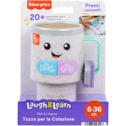 Tazza per la Colazione Fisher-Price: Impara Giocando con Musica e Numeri | 6-36 Mesi