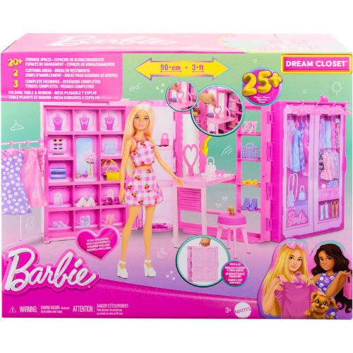 Barbie - Armadio dei Sogni: il Playset Perfetto con Bambola e 25 Accessori Moda
