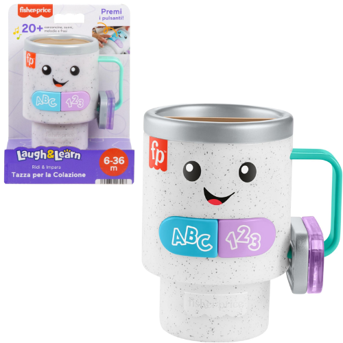 Tazza per la Colazione Fisher-Price: Impara Giocando con Musica e Numeri | 6-36 Mesi