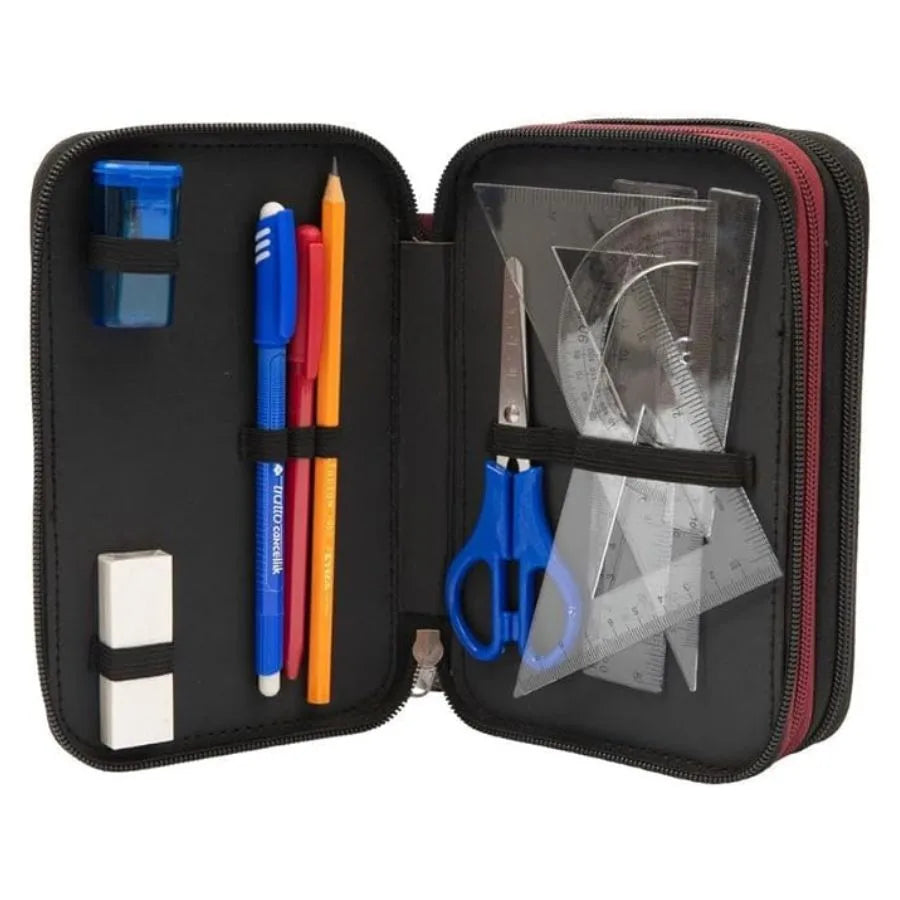 Astuccio 3 Zip Harry Potter – 3 Scomparti Accessoriati - Giochi Preziosi | 13cm x 6cm x 20cm