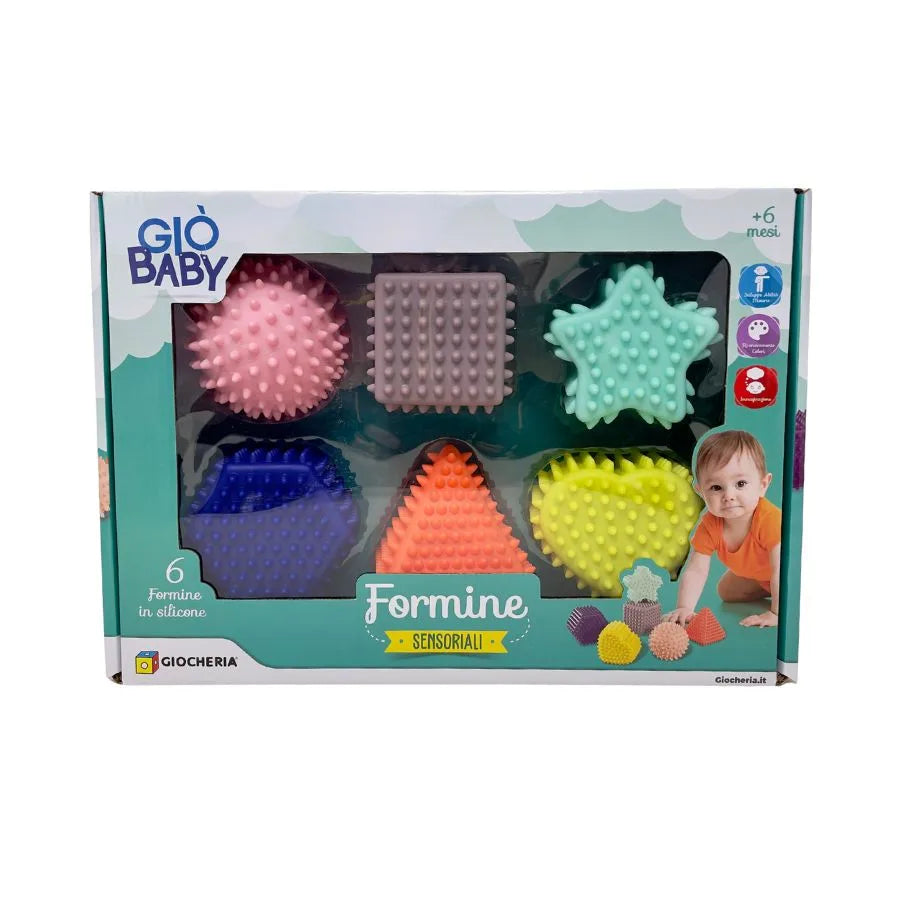 Formine Sensoriali 6 Pezzi – Giò Baby - Giocheria | 35cm x 9cm x 25cm