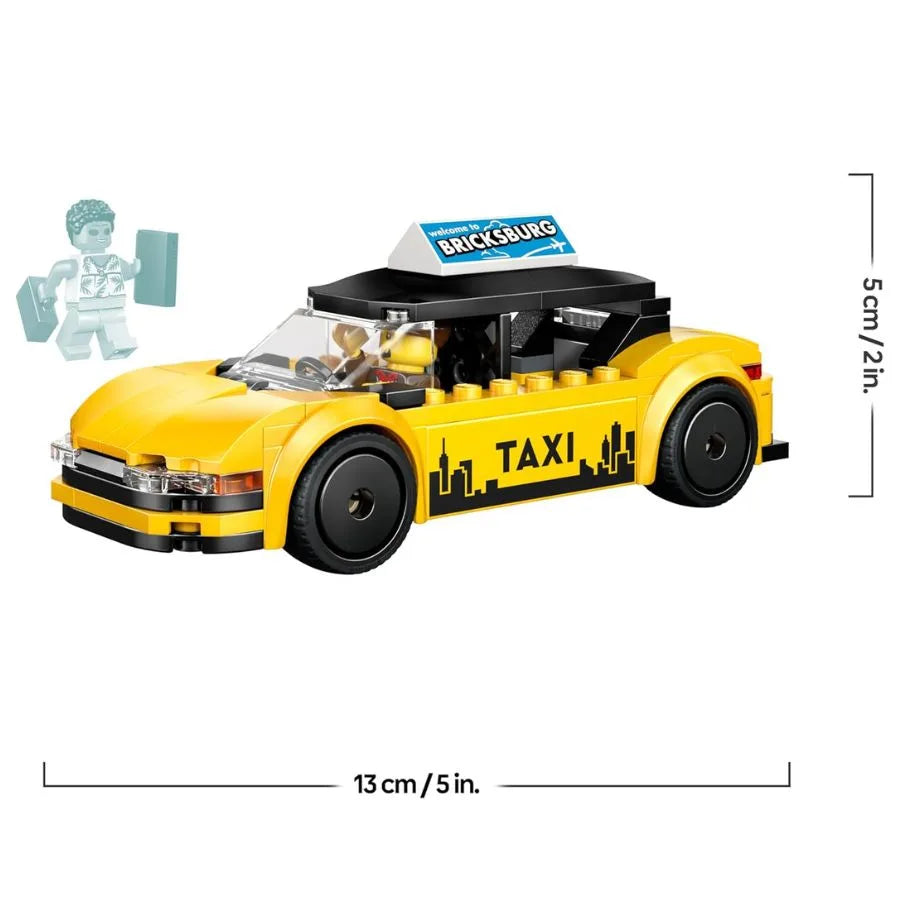 LEGO City Taxi Giallo 60487 – Set Auto con 2 Minifigure - LEGO | 19cm x 14cm x 4,5cm