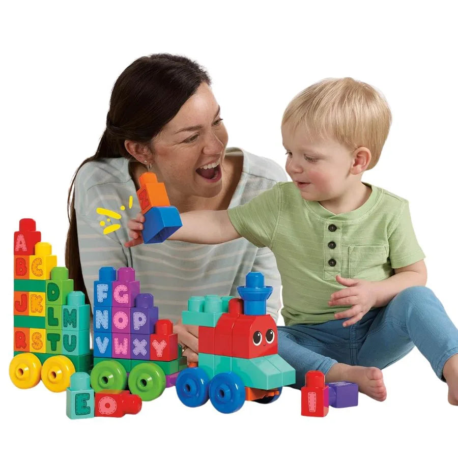 Mega Bloks Treno Alfabeto - Gioco Educativo 1+ - Fisher Price | 36cm x 9cm x 30cm