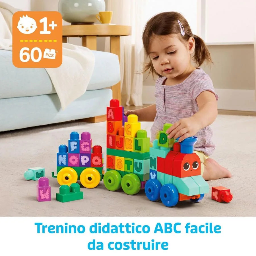 Mega Bloks Treno Alfabeto - Gioco Educativo 1+ - Fisher Price | 36cm x 9cm x 30cm