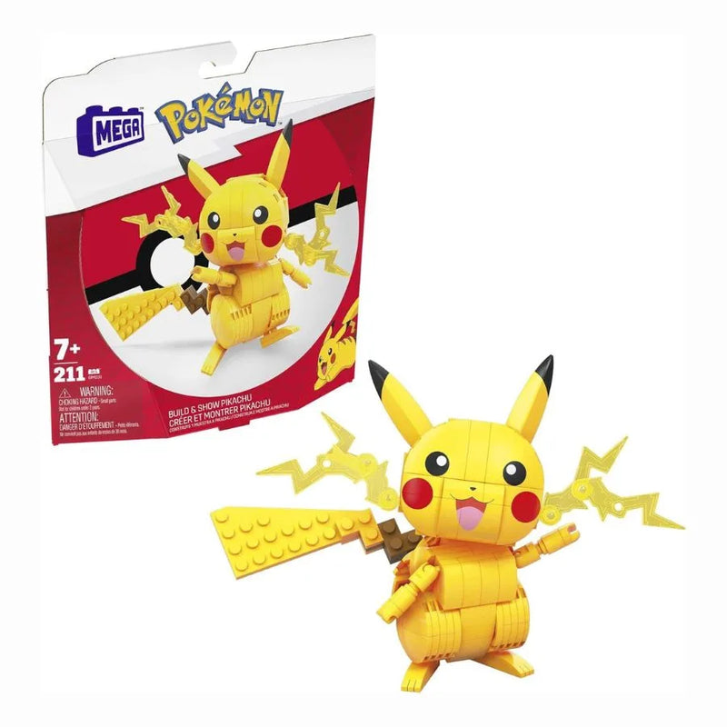 Pokémon Pikachu Assemblabile – Set Costruzioni 211 pezzi – MEGA | 26cm x 5cm x 26cm