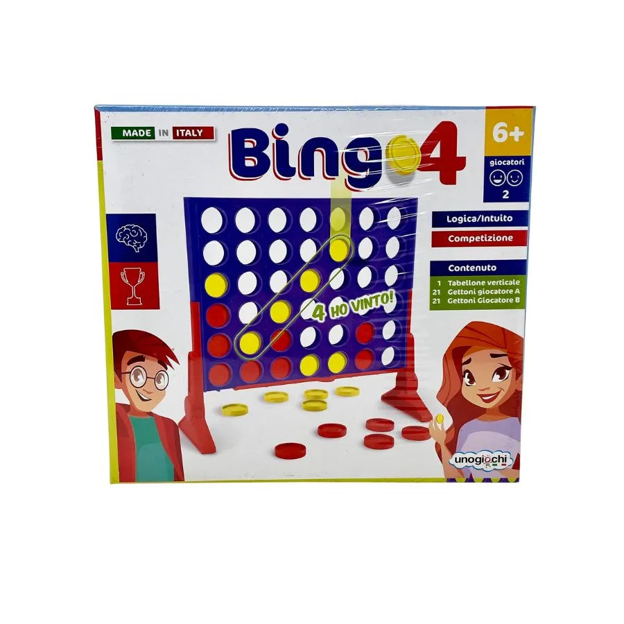 Bingo 4 – Gioco da Tavolo per 2 Giocatori – Iamtoys | 25cm x 6cm x 28cm