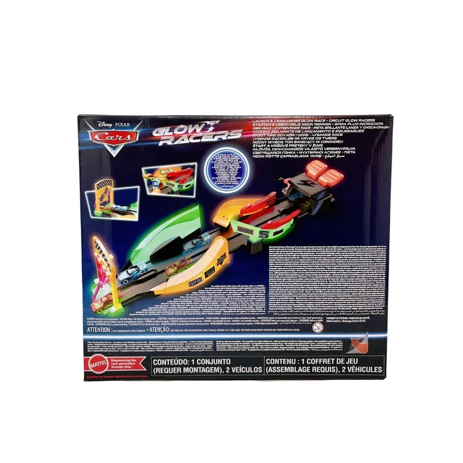 Disney Pixar Cars – Pista Fluo Incrociata - Mattel | 93cm x 25cm x 16cm