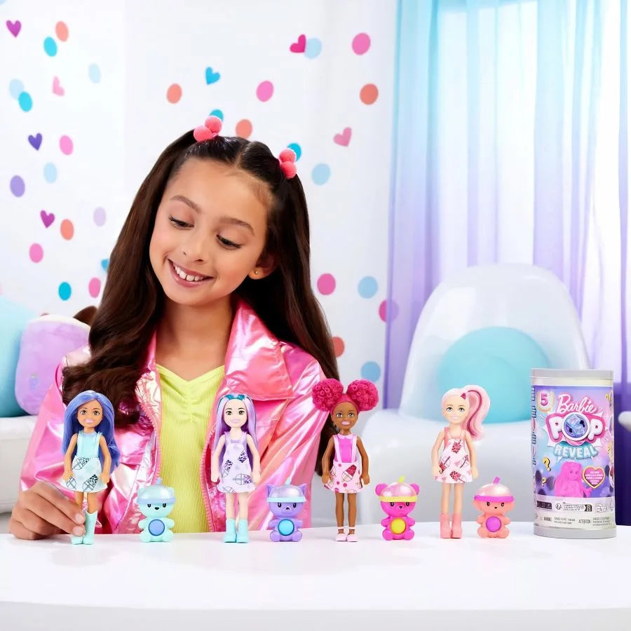 Barbie Pop Reveal Mini - Bambola a sorpresa - Mattel | 8cm x 5,5cm x 16cm