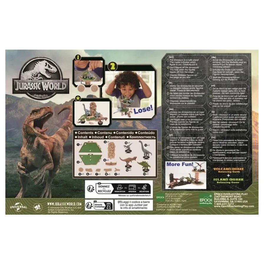 Jurassic World Island Quake - Balancing Game - EPOCH Games | 22cm x 5cm x 14,5cm