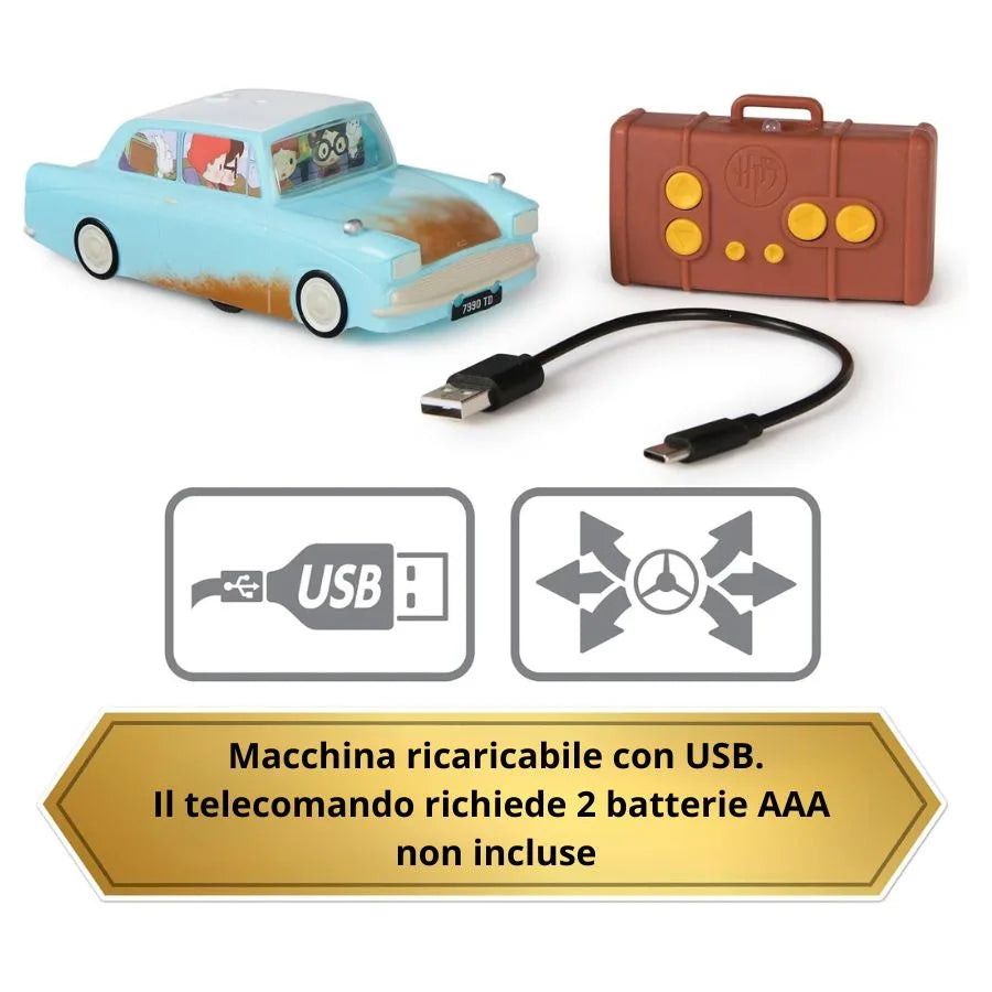 La macchina volante dei Weasley RC - Harry Potter - Spin Master | 18cm x 7,5cm x 25,5cm