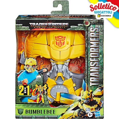 Transformers - Maschera Convertibile 2 in 1 di Bumblebee 22,5 cm | 20,5cm x 23,5cm x 12cm