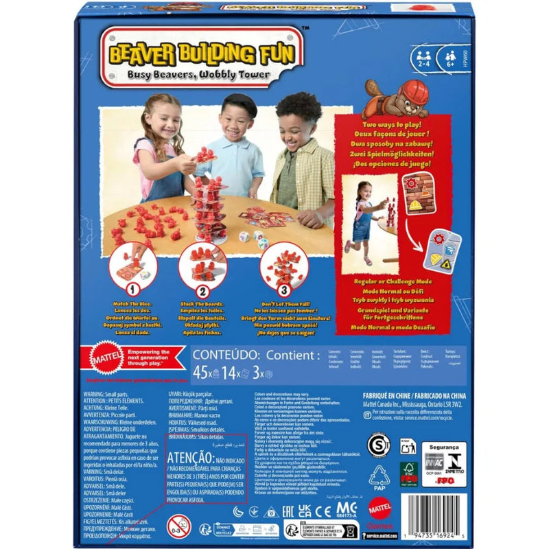 Castori Costruttori Mattel – Gioco da Tavolo per Famiglie