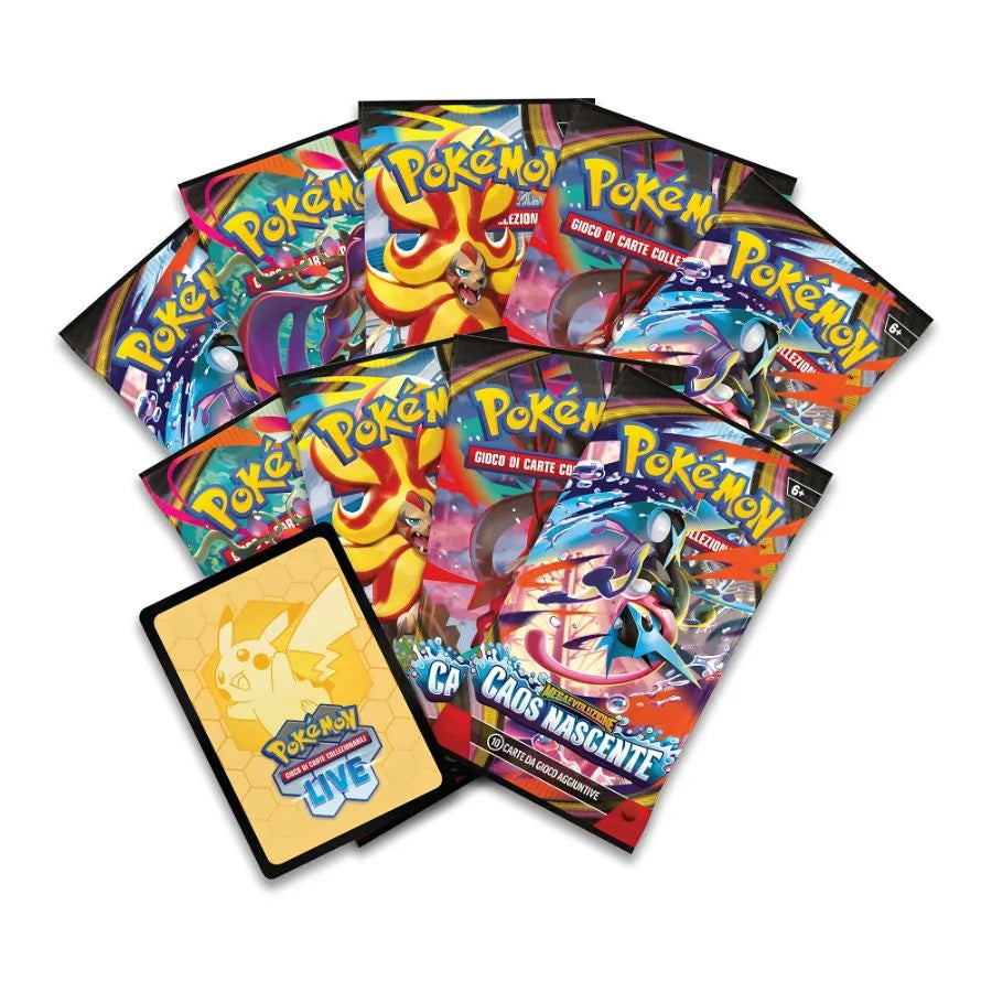 Set Pokemon Caos Nascente - Allenatore Fuoriclasse - Pokémon TCG | 18,5cm x 8,5cm x 16,5cm