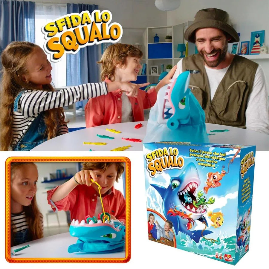 Sfida Lo Squalo – Gioco da Tavolo per Bambini - Goliath | 26,5cm x 9cm x 26,5cm