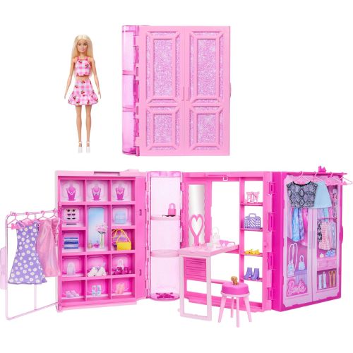 Barbie - Armadio dei Sogni: il Playset Perfetto con Bambola e 25 Accessori Moda