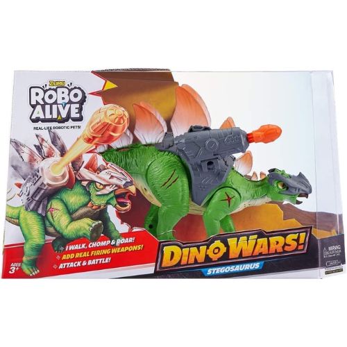 ROBO ALIVE Dino Wars Stegosaurus – Dinosauro Robotico che Ruggisce e Cammina
