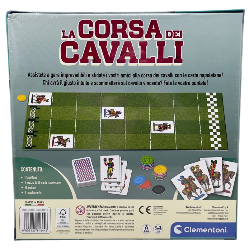 La Corsa dei Cavalli – Gioco da Tavolo - Clementoni | 30cm x 30cm x 6cm