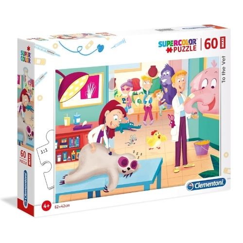 Puzzle Clementoni La Veterinaria - 60 Maxi Pezzi