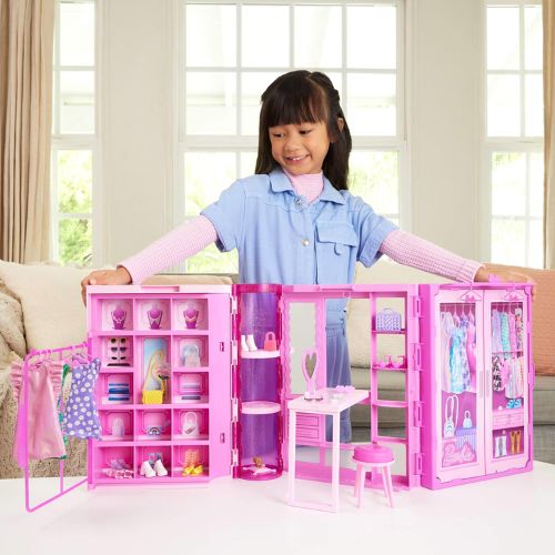 Barbie - Armadio dei Sogni: il Playset Perfetto con Bambola e 25 Accessori Moda