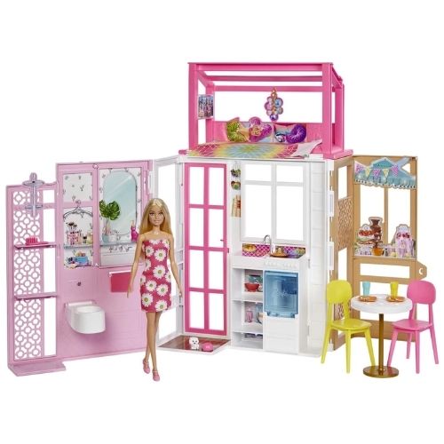Casa Barbie Arredata con Cucina, Accessori e Animali