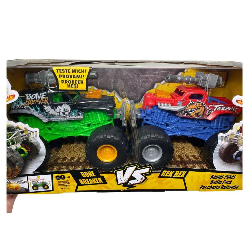 Monster Truck Wars Battle Pack – Bone Breaker Vs T-Rex - Zuru Metal Machines | 45cm x 17cm x 21cm