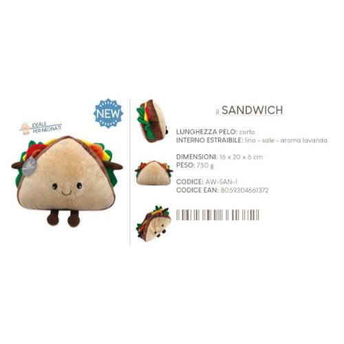 Aroma Warm Sandwich - Il Peluche Termico per Bambini che Conforta e Rilassa