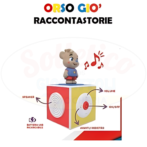 Giò Baby Raccontastorie Orso Giò: Il Giocattolo Educativo che Stimola la Fantasia dei Bambini