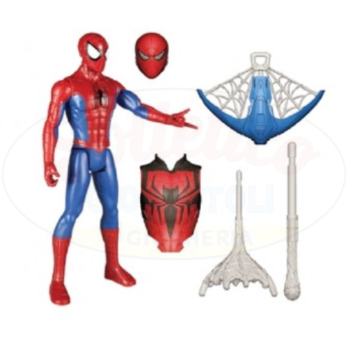 Spider Man Action Figure 30cm con Blast Gear -  Hasbro | 22cm x 6cm x 30cm