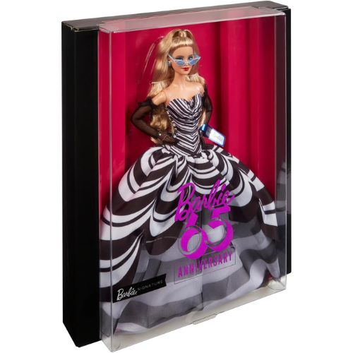 Barbie Signature 65° Anniversario - Bambola Collezionabile con Zaffiro, Abito Iconico per Bambini 6+ Anni