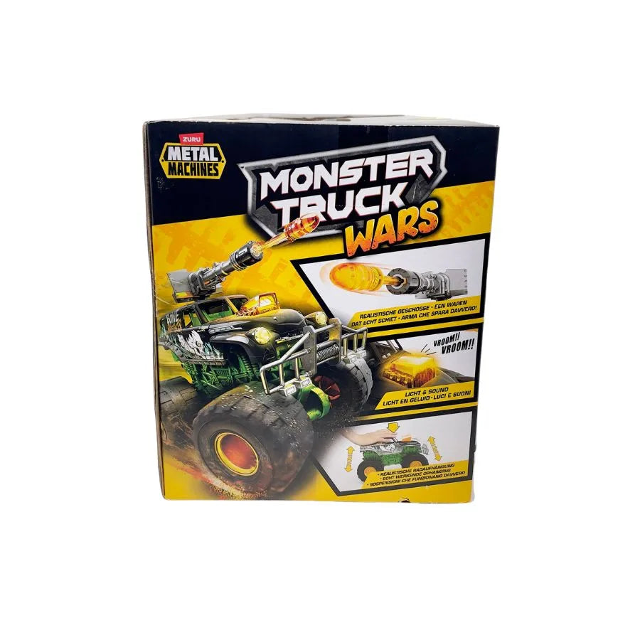 Monster Truck Wars Battle Pack – Bone Breaker Vs T-Rex - Zuru Metal Machines | 45cm x 17cm x 21cm