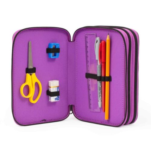 Astuccio Triplo Dark Love Go Pop con Set Completo Scuola