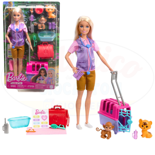 Barbie Carriere - Salvataggio e Recupero Animali Playset