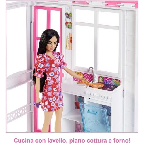 Casa Barbie Arredata con Cucina, Accessori e Animali