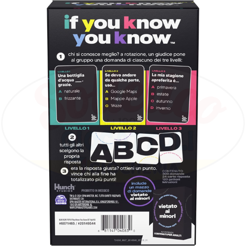 Gioco da Tavolo Adulti "If You Know You Know" | Perfetto per Feste e Serate Divertenti