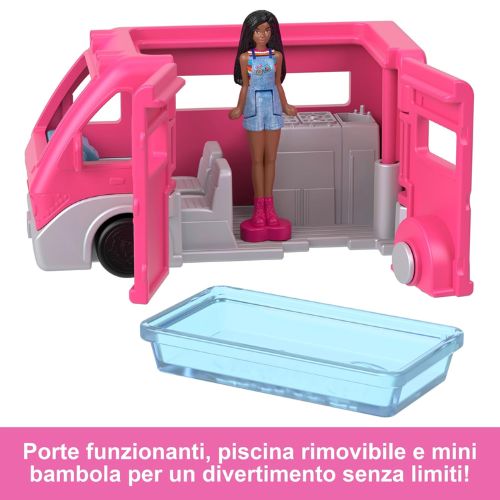 Barbie Mini BarbieLand: Scopri il Mini Camper dei Sogni con Sorpresa Cambia Colore!