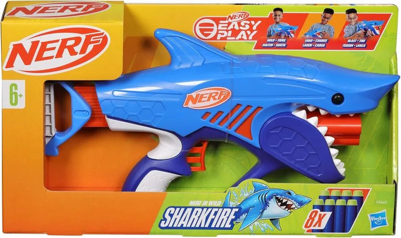Nerf Junior Wild Sharkfire – Blaster Giocattolo Hasbro | 6,7cm x 40,6cm x 22,9cm