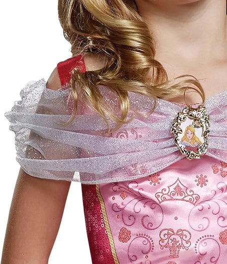 Costume ufficiale Aurora per bambine - Disney Princess | Taglie S (5-6) e M (7-8)